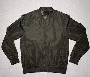 Brave Soul Men's Lightweight Bomber Jacket Size Large-Khakhi - Picture 1 of 4