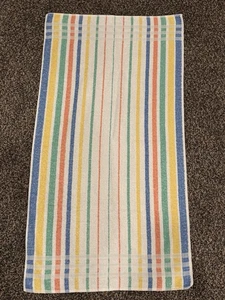 Vintage Cannon Bath Towel 41x22 Multi Colored Stripe MCM Mid Century Modern - Bild 1 von 7