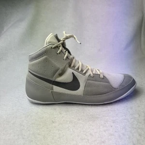Nike Fury Wrestling Shoes MMA Combat Boxing Gray White Mens Size 8.5 M - Picture 1 of 8