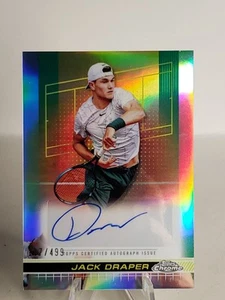 Draper de tenis cromado Topps 2024 refractor automático/499 - Imagen 1 de 4