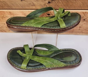 Sandalias Born Leafy Cuero Verde Usadas en Excelente Condición Talla 9 (US) / 40.5 (EURO) - Imagen 1 de 10