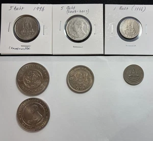 Thai Cupronickel Coin Set – 7 Coins Total / 26 - Picture 1 of 8