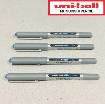 4 x Uni-ball Eye Pigment Ink Roller Ball Pen Blue 0.7mm Fine UB-157 - image 1 of 4