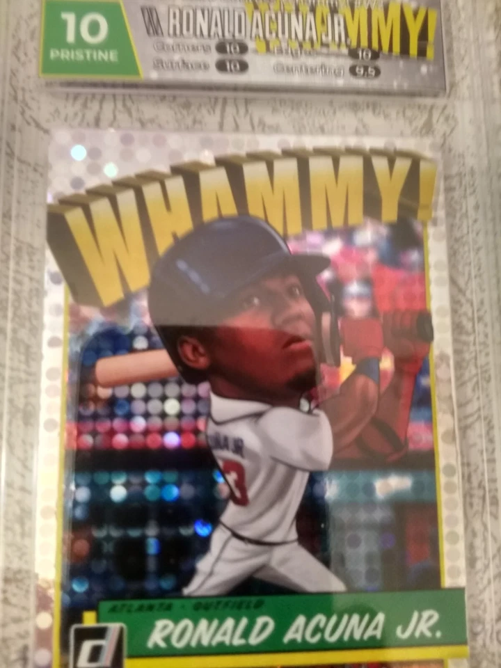 2019 Panini Donruss W2 Ronald Acuna Jr. SP Whammy SSP case hit HGA 10 PRISTINE - Image 1 of 2
