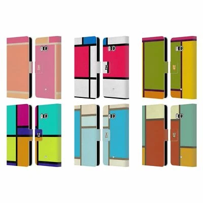 HEAD CASE DESIGNS HUED TILES LEATHER BOOK CASE & WALLPAPER FOR HTC PHONES 1 - Image 1 of 4