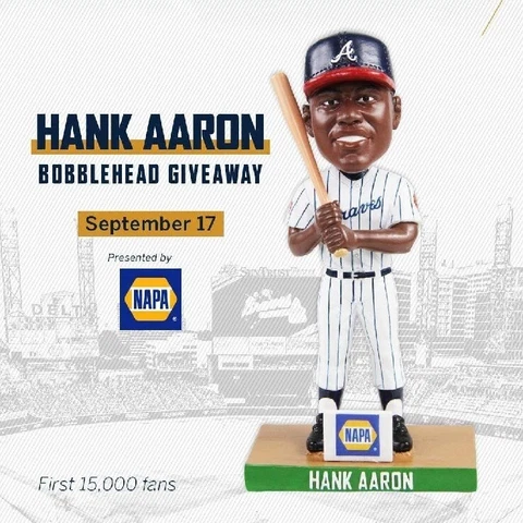 2019 Hank Aaron Atlanta Braves 50th Anniversary Bobblehead Truist Park SGA Cover