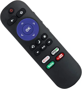 New Replace Remote fit for TCL ROKU TV with 4 Apps:  NETFLIX amazon hulu Youtube - Picture 1 of 6