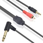 90 Degree 1/4" to 1/8" and RCA TRS Stereo Audio Cable, 2 in 1 Right Angled 6....
