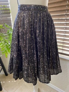Les Coyotes De Paris Girls Delphin Skirt Pleated Metallic Size 12 - Picture 1 of 5