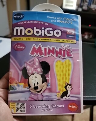 Vtech Mobigo Disney Minnie Mouse Touch Learning System Game 3-5 Yrs New In Box  - Image 1 of 2