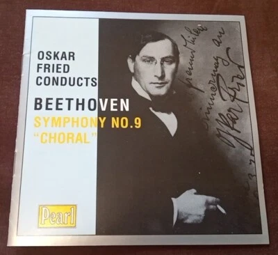 Oskar Fried - Beethoven Symphony No. 9 "Choral" - Rare 1989 UK Pearl CD - Image 1 of 3
