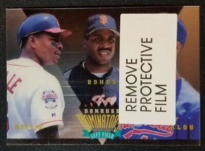 1995 Donruss Dominators #7 OF 9 Barry Bonds Albert Belle Moises Alou