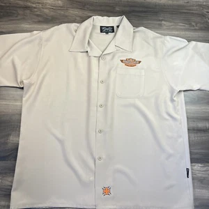 Dragonfly Shirt Mens XXL White Embroidered Motorcycle Biker RM Customs Myrtle - Picture 1 of 10