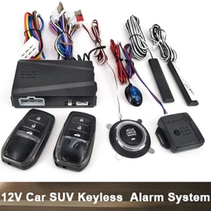 12V Car Keyless Entry One-button Engine Start Alarm System Remote Starter Stop - Picture 1 of 12