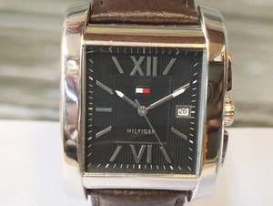 TOMMY HILFIGER QUARTZ BLACK DIAL TH.188.1.14.1292 MEN'S FULL WORKING VINTAGE - Picture 1 of 24