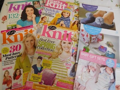 Knitting magazines crochet booklets and baby gift set book - Image 1 of 4