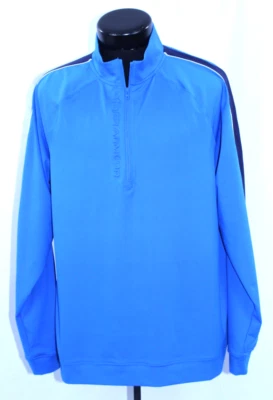 NUEVO CON ETIQUETAS Camisa Suelta Under Armor Storm Capa Media HZ Sólida L Azul Hombres 1/4 Cremallera Golf Larga Foto 1 de 4