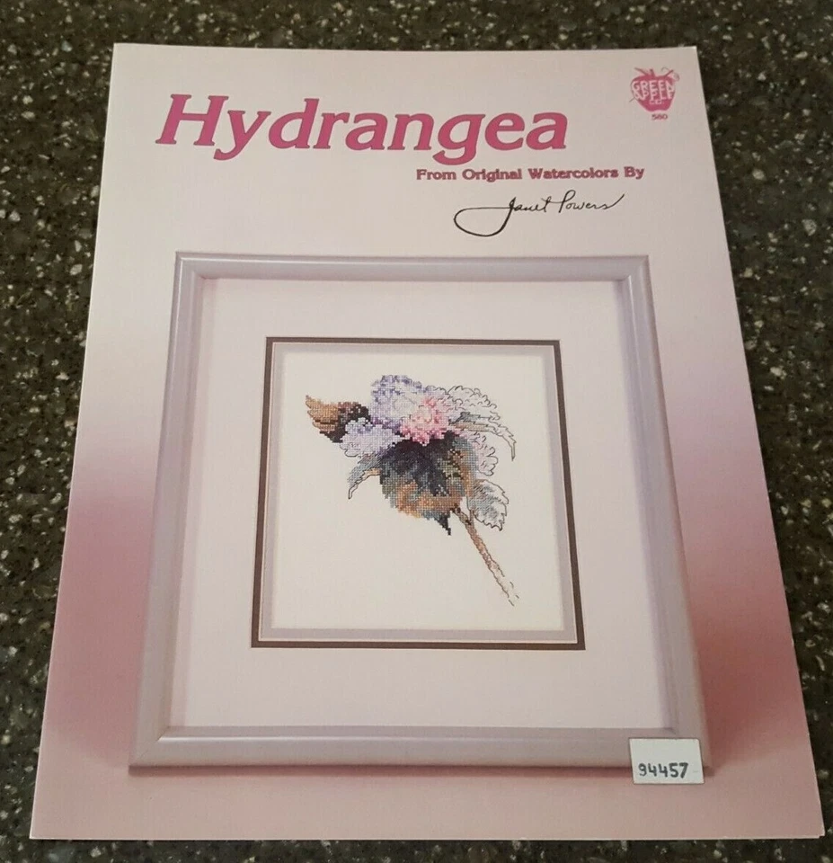 Hydrangea Janet Powers Green Apple Cross Stitch No 580 - Image 1 of 1