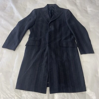 Givenchy Overcoat Single Breasted Black Wool Super 120’S Designer Men’s Sz 40 US - Image 1 of 4