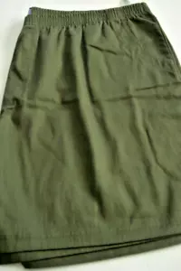 Pantalones Cortos Damas Plus Sarga Verde Talla 3X Algodón Nuevos - Imagen 1 de 1