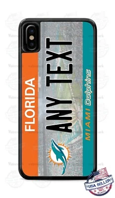 Miami Dolphins Design Personlaized Phone Case For iPhone 11 Pro Samsung LG etc - Image 1 of 4