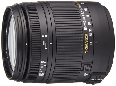 Sigma 18-250mm F3.5-6.3 DC MACRO HSM for Sony Digital SLR Cameras - Image 1 of 4