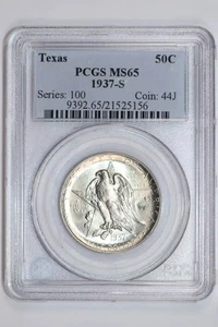 1937-S TEXAS COMMEMORATIVE HALF DOLLAR NGC MS65 VERY PQ! LOOKS NICER! - Picture 1 of 2