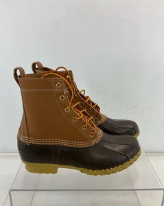 L.L. Bean Tan Brown Leather Bean Duck Boots 9 USA - Picture 1 of 8