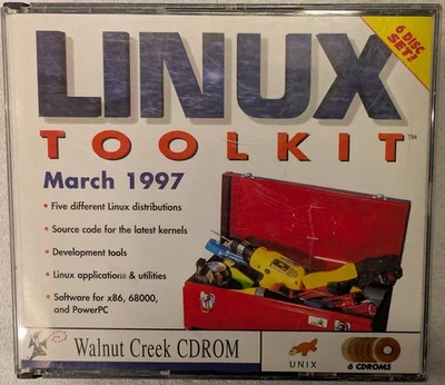 Kit de herramientas Linux marzo 1997 Walnut Creek CDROM 6 discos Foto 1 de 4