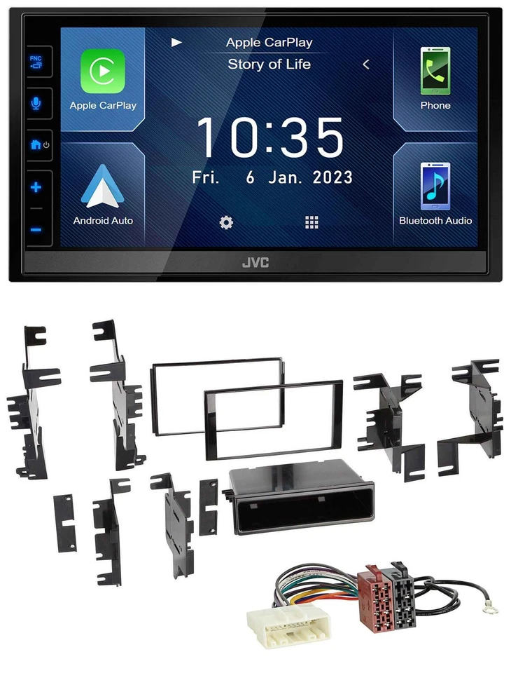 JVC DAB Bluetooth MP3 USB 2DIN Autoradio für Nissan Juke Navara NV ab 12 - Bild 1 von 4