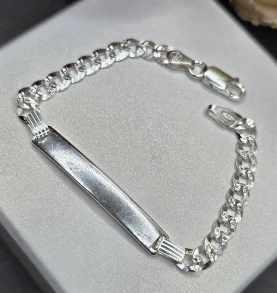 pulsera placa nombre plata Foto 1 de 1