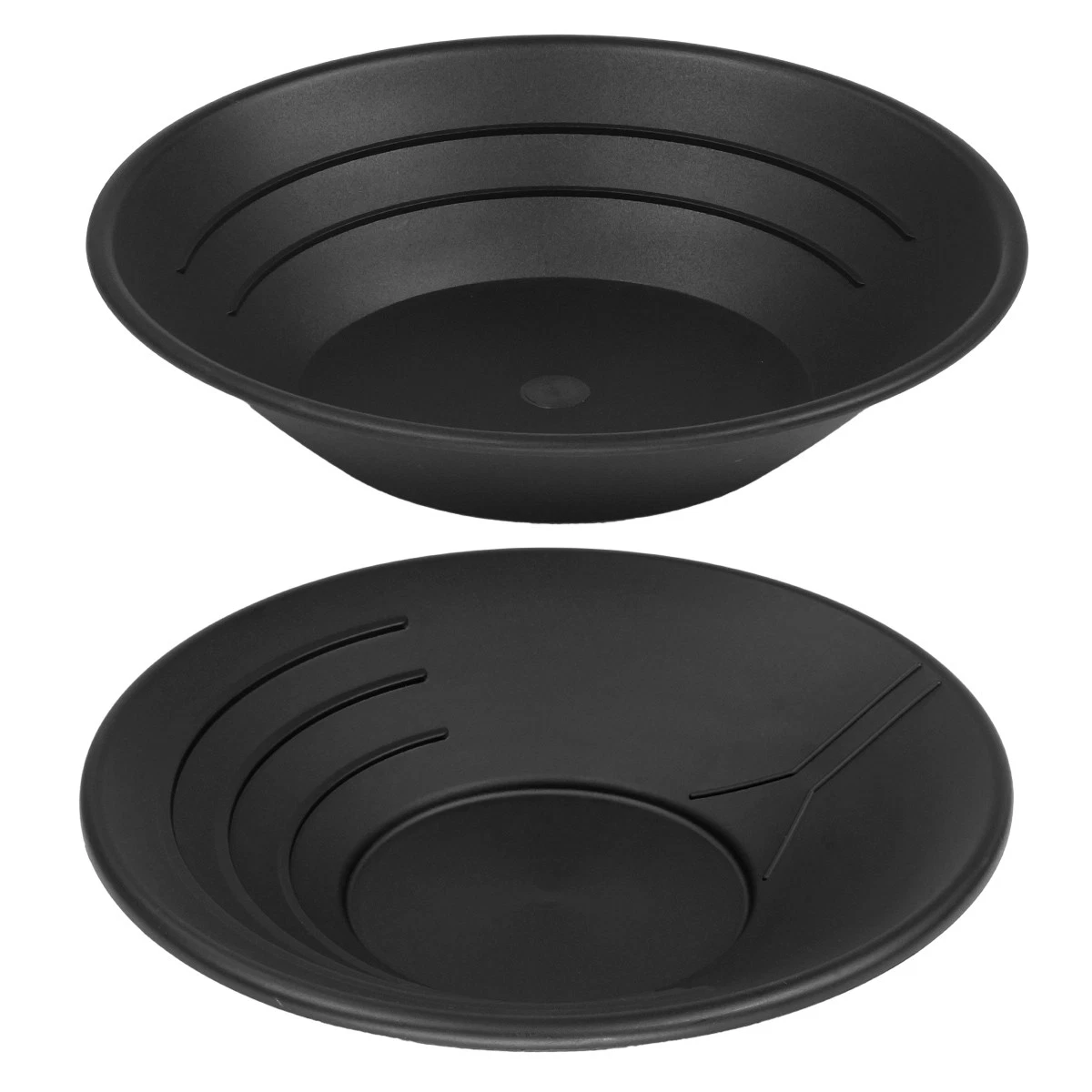 Gold Panning Kit - Set Of 2 Black High-Impact Plastic Pans (10" & 14") For Prospecting & Mining 8 thumbnail image