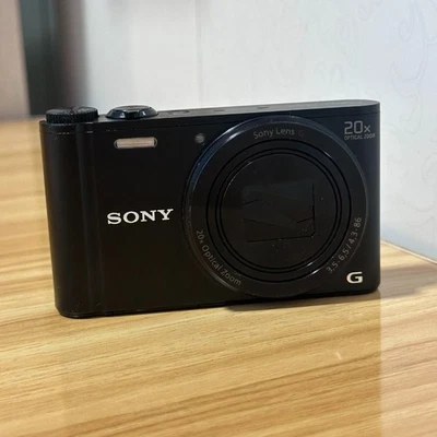 SONY Cyber-Shot DSC-WX300 Digital Camera 18.2MP 20x Optical Zoom AF Lock Black - Image 1 of 4