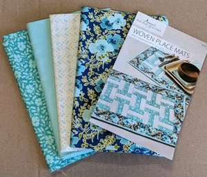 Annie's Holiday Quilters gewebte Tischsets Kit Moda Baumwolle alles enthalten 19 x 13 - Bild 1 von 9