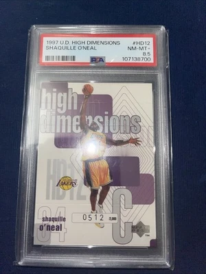 1997 SHAQUILLE O’NEAL Upper Deck High Dimensions #HD12 #/2000 PSA 8.5 - Imagem 1 de 2