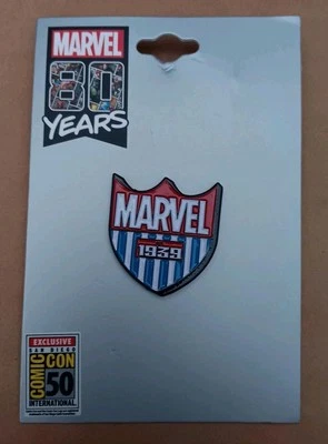 Marvel 1939 Shield 80 Years Enamel Pin 2019 SDCC San Diego LE 1000 - Image 1 of 2