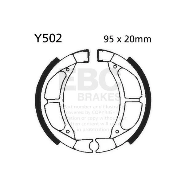 Juego de zapatas de freno EBC (5) delanteras izquierda para Yamaha TY 80 1983 Foto 1 de 1