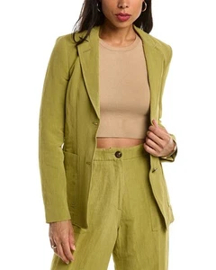 Etro Linen-Blend Jacket Women's Green 40 - Picture 1 of 3