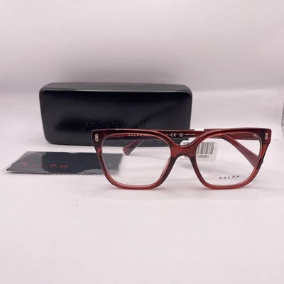 Gafas Ralph Lauren para mujer grandes cuadradas de borde completo RA7158 rojas usadas Foto 1 de 4
