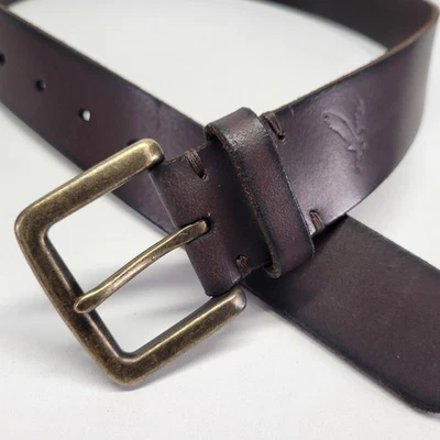 Cinturón de cuero American Eagle Outfitters 28 30 32 marrón Foto 1 de 4