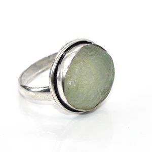 Prehnite Rough Round Gemstone Jewelry Christmas Gift Ring 9'' M814 - Picture 1 of 5