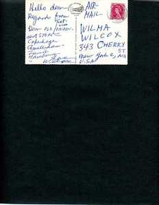 BILLETE MANUSCRITO WEEGEE (ARTHUR FALLIG) FIRMADO EN FOTOGRAFÍA VIAJES EN EUROPA  - Imagen 1 de 2