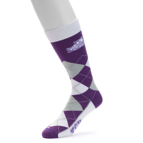TCU TEXAS HORNED FROGS NCAA COLLEGE JERSEY LOGO ARGYLE DRESS SOCKS MENS LARGE Cover