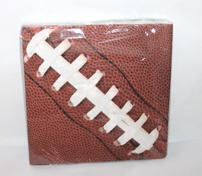 Creative Converting 2-Ply 24 Count Paper Napkins Touchdown Time Football M10 - Image 1 of 2