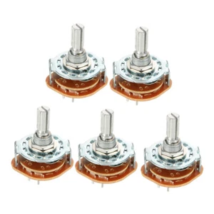 5pcs 2P4T 2 Pole 4 Position Single Deck Band Channel Rotary Switch Selector - Picture 1 of 6