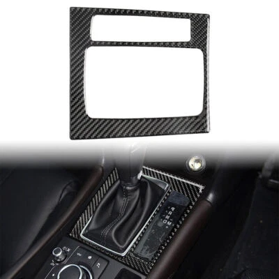 RHD Carbon Fiber Console Gear Shift Pane Frame Cover For Mazda 3 Axela 2017-2018 - image 1 of 4