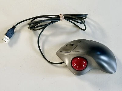 Logitech TrackMan Wheel T-BB18 Wired USB Ball Mouse 804360-1000 - Image 1 of 4