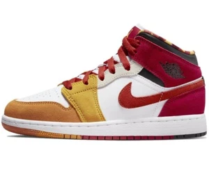 Size 5.5Y - Nike Air Jordan 1 Mid SE (GS) 'Picnic' Youth Shoes DX2460-601 - Picture 1 of 6