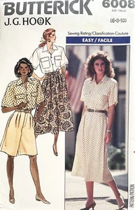 1980's Butterick Misses' Shirt,Skirt,Shorts Pattern 6008 Size 6-10 UNCUT - Picture 1 of 2