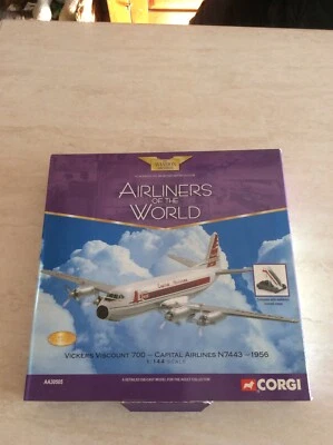 Aereo Corgi Vickers Viscount 700 Capital Airlines N 7443 Limited Edition 1:144 - Immagine 1 di 4